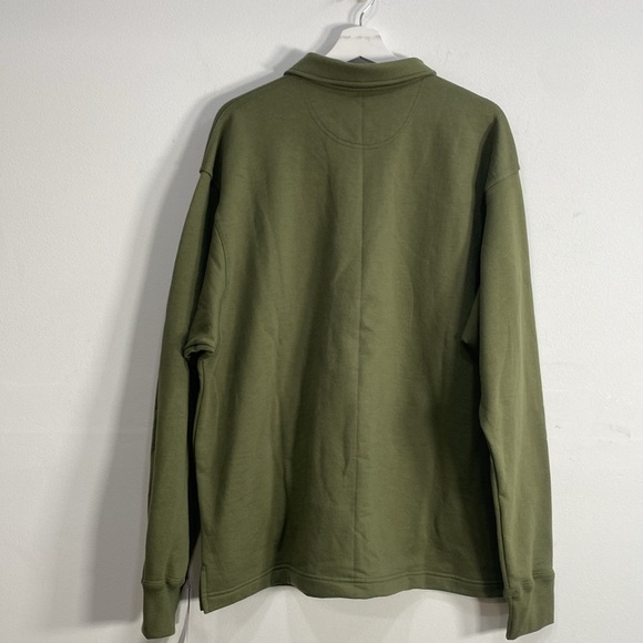 Champion Men's Rugby Collared Reverse Weave Sweatshirt Size Large Olive NWT - Picture 6 of 12